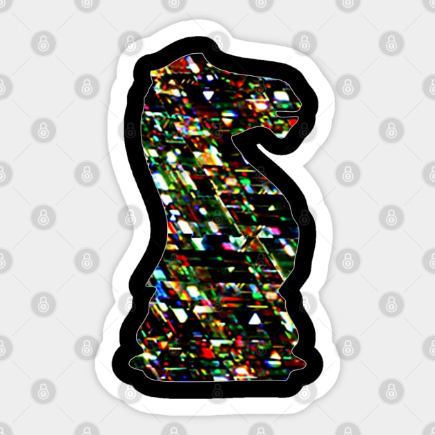 Chess Piece - The Knight 1 Sticker by The Black Panther